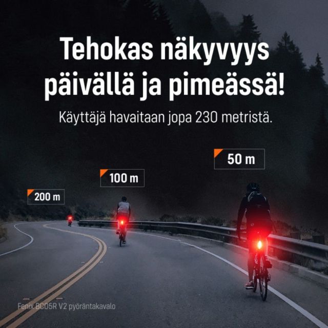 Fenix Pyörän takavalo Fenix BC05R V2.0 15lm